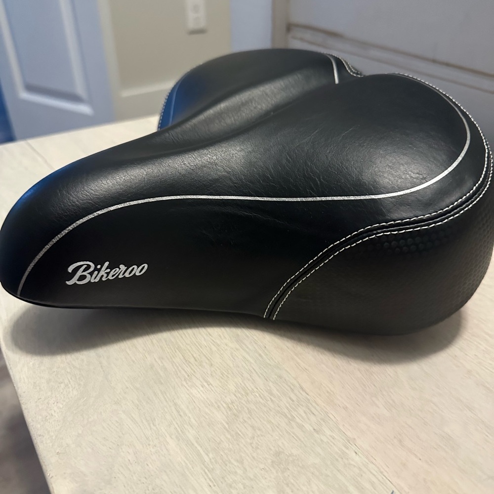 Bikeroo Black Stationary Bicycle Extra Wide Seat